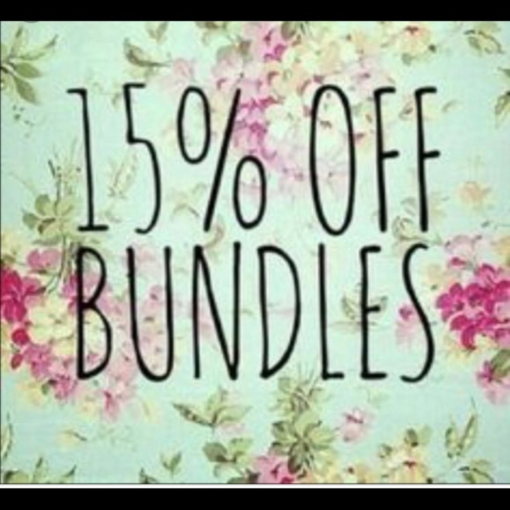 Bundle discount 15% in 3 items and  20% in kids